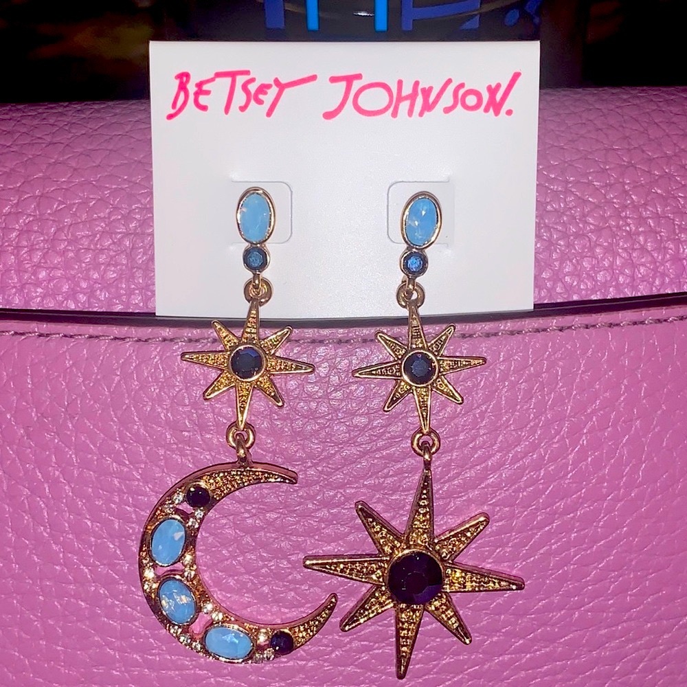 BNWT Betsey Johnson Moon & Sun Earrings